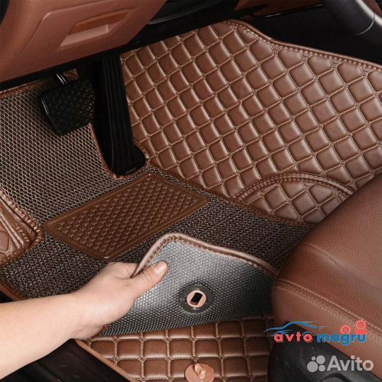 Автомобильные 3d коврики из экокожи