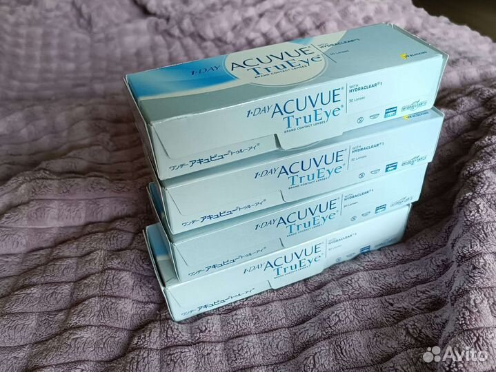 Линзы однодневные Acuvue TrueEye -4.00 и -4.25