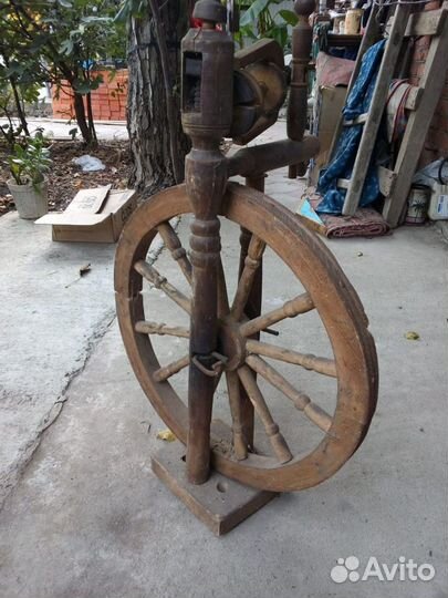 Прялка коллекционная деревянная старинная