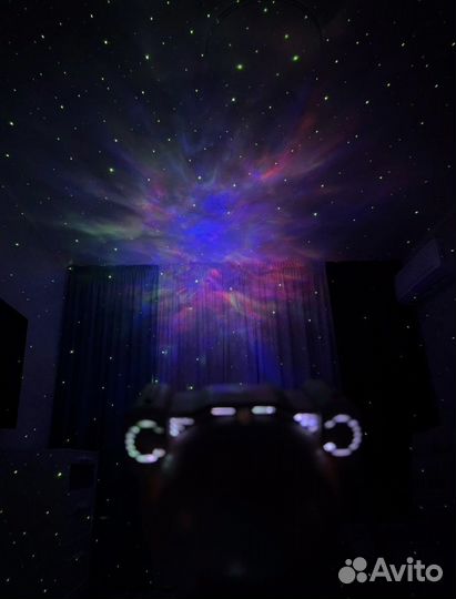 Проектор звездного неба робот ночник.Новый