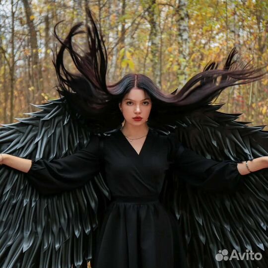 Черные и белые крылья для танцев/фотосессии