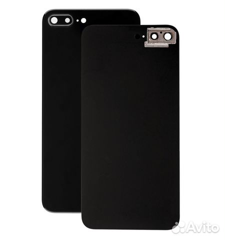 Задняя крышка для iPhone 8 Plus черная со стеклом