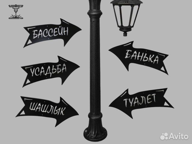 Указатели информационные / стрелки для сада, бесед