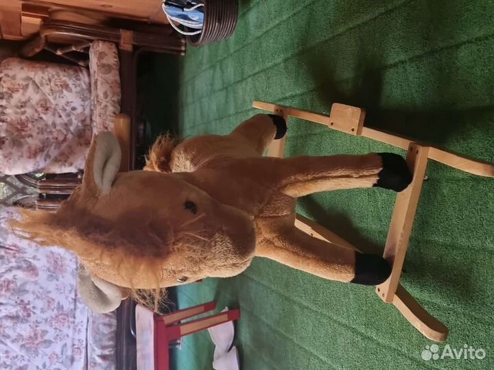Лошадка качалка деревянная