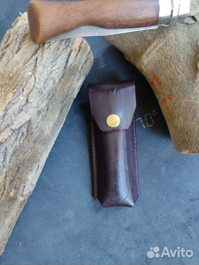 Чехол для ножа opinel из кожи ручной работы