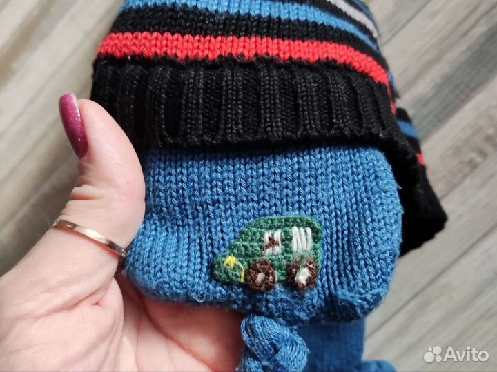 Шапка с шарфом