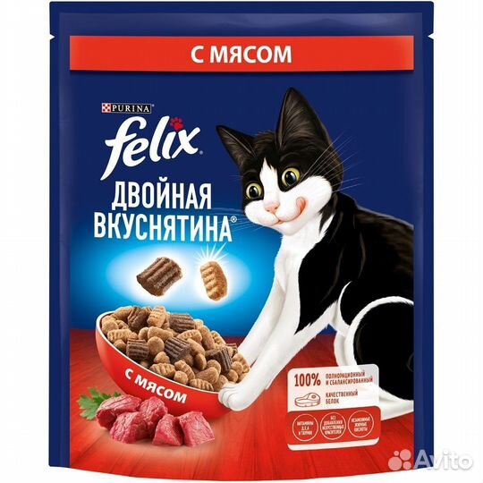 Корм Felix двойная вкуснятина для взрослых кошек