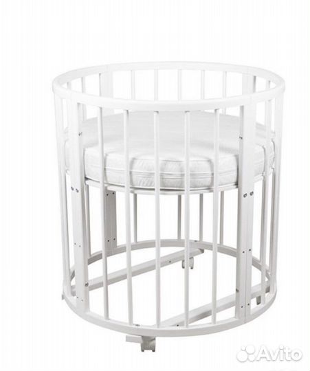 Детская кроватка трансформер 6 в 1 с матрасами