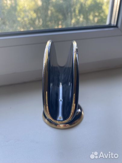 Салфетница керамика в глазури и позолоте из Греции