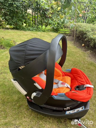 Автолюлька cybex aton 3s 0+ на базе isofix