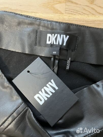 Кожаные лосины dkny