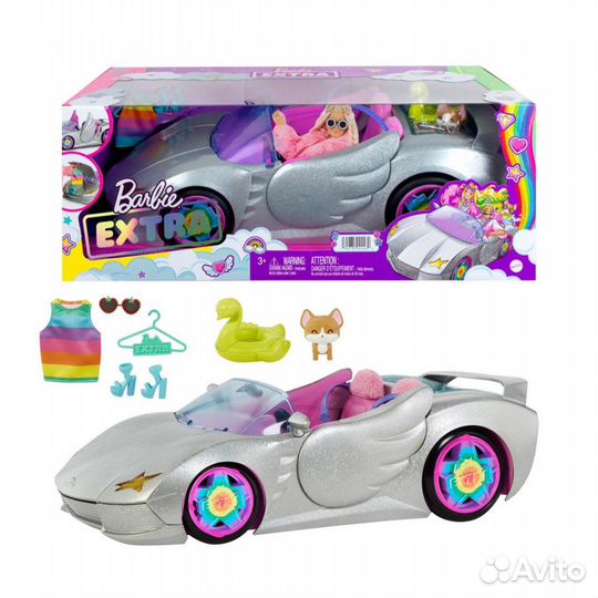 Новый Barbie Mattel автомобиль с аксессуарами ориг