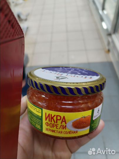 Печень трески, икра красная