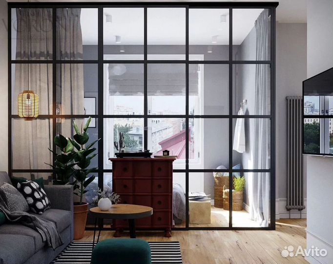 Перегородки для зонирования. Лофт перегородки