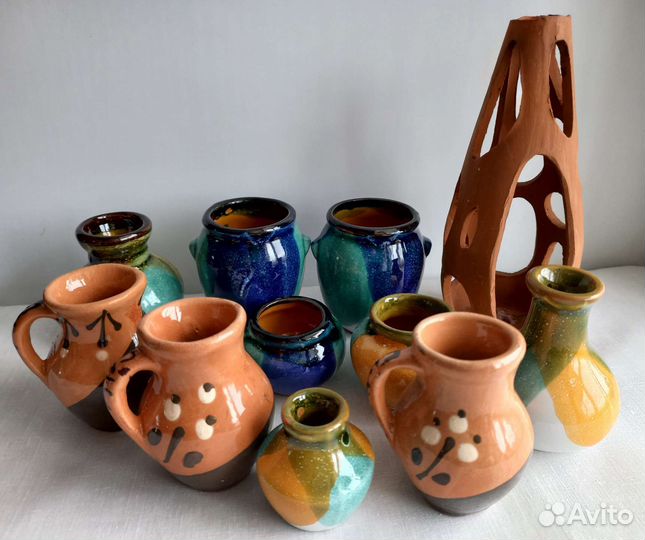 Керамические вазочки и горшочки