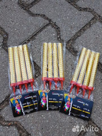 Фонтаны в торт 12 см (4шт), салют, фейерверк