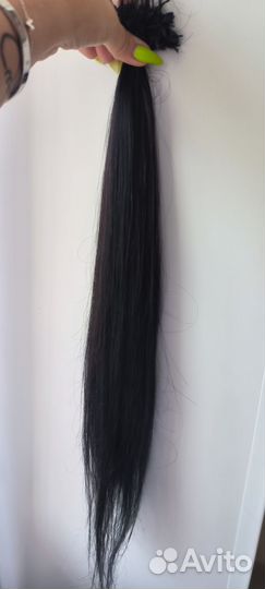 Волосы для наращивания 60 см черные