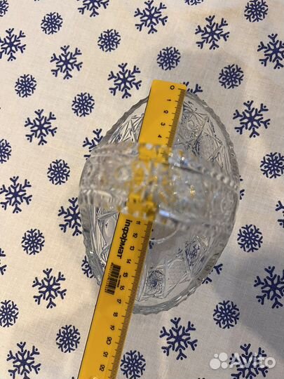 Конфетница корзинка хрусталь