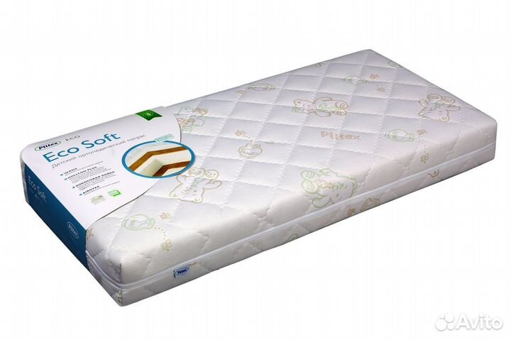 Матрас в кроватку Plitex EcoSoft Кокос 119х60х12см