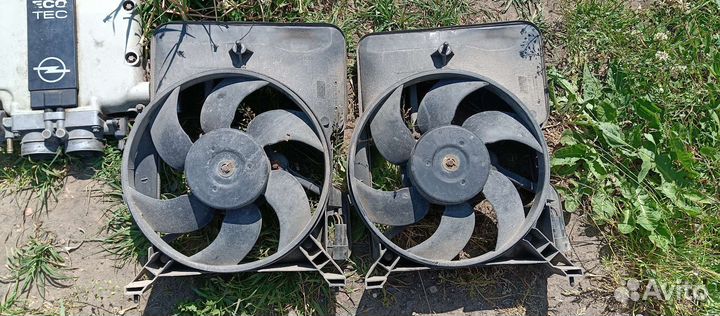 Вентилятор радиатора кондиционера Opel Omega B