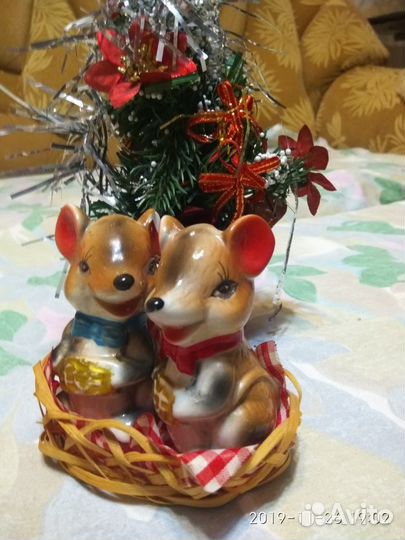 Набор для специй. Мышки в корзинке