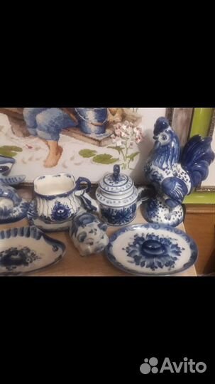 Гжель фарфоровая посуда