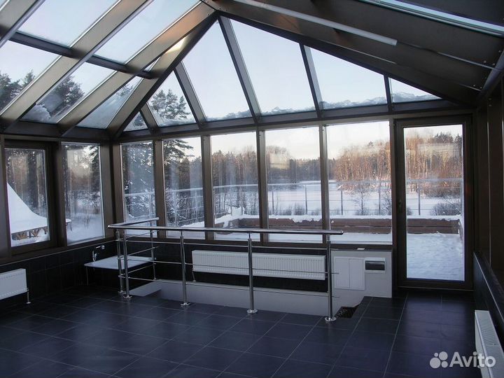 Офисные перегородки, витражи, зимние сады алюминий