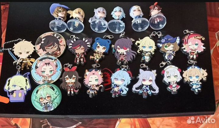 Аниме Гасяпоны Genshin impact карты, фигурки