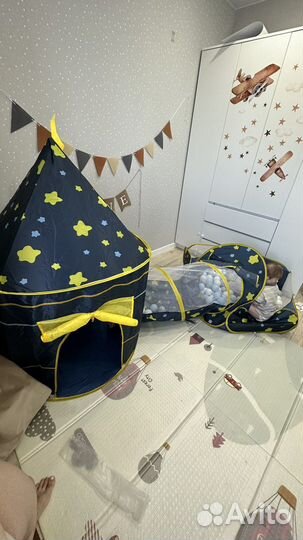 Детская игровая палатка с тоннелем