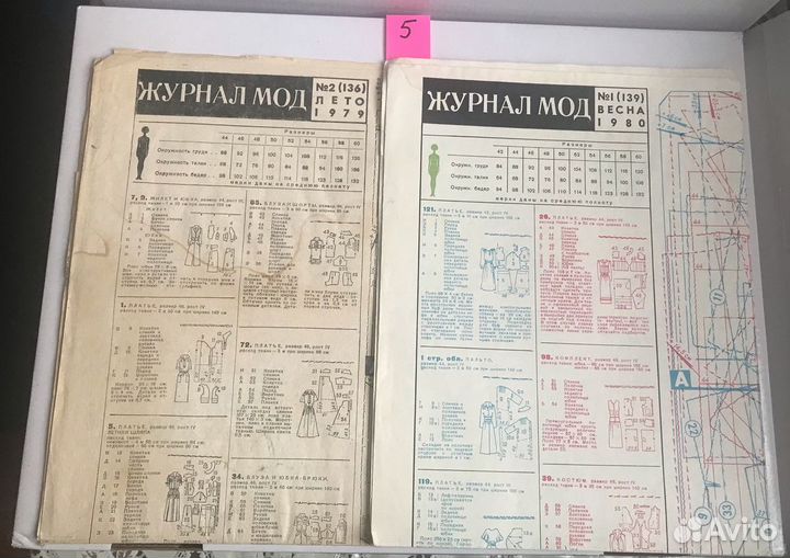 Выкройки к журналам мод СССР