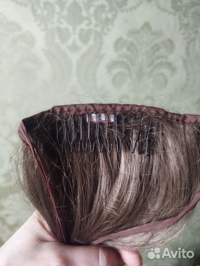 Хвост накладной русый длинный