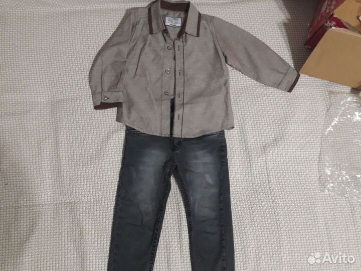Рубашка и джинсы 92см