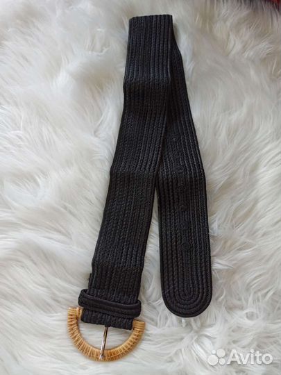 ASOS Плетёный пояс с соломенной пряжкой