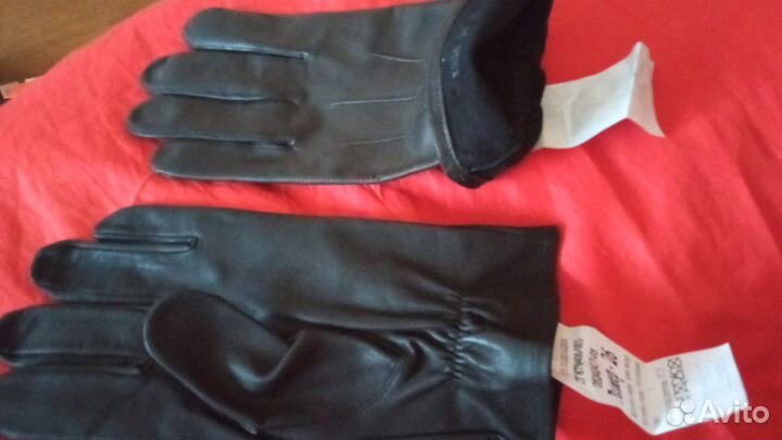 Мужские кожаные перчатки новые