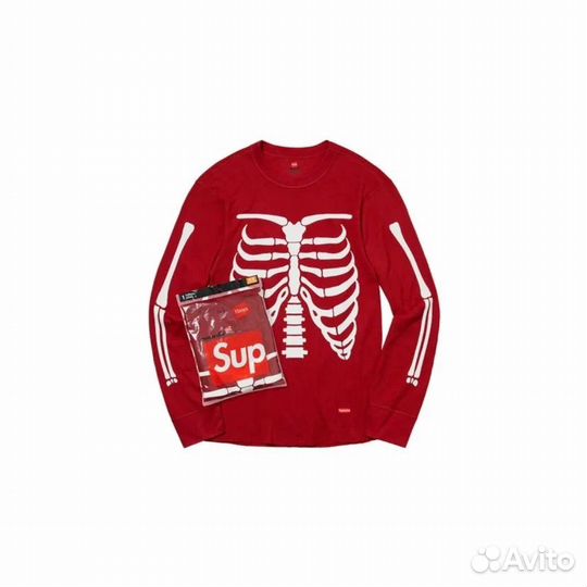 Свитшот Supreme Hanes Bones Thermal Crew