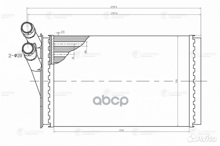 Радиатор отоп. для а/м VW Passat B5 (96) AI609