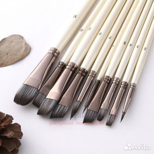 Кисти для рисования набор (10 шт.) профессиональны