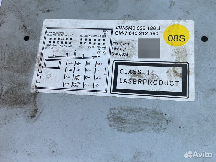 Штатная магнитола vag 2din