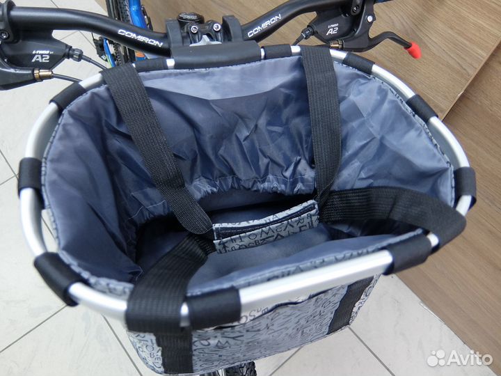 Корзина для велосипеда быстросъёмная, ткань