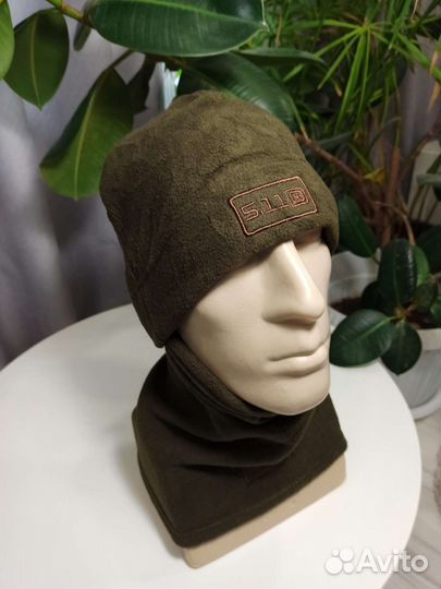 Комплект шапка и снуд набор флис мужской подарок