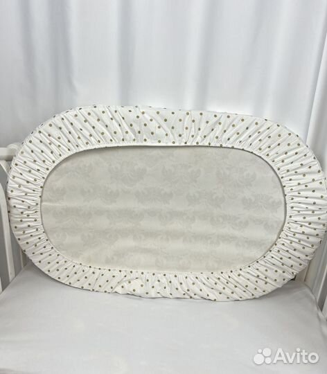 Простынь на резинке 125/75 на овальную кроватку