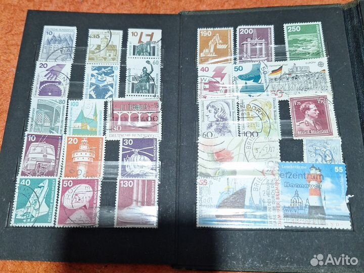 Марки в кляссере 50+