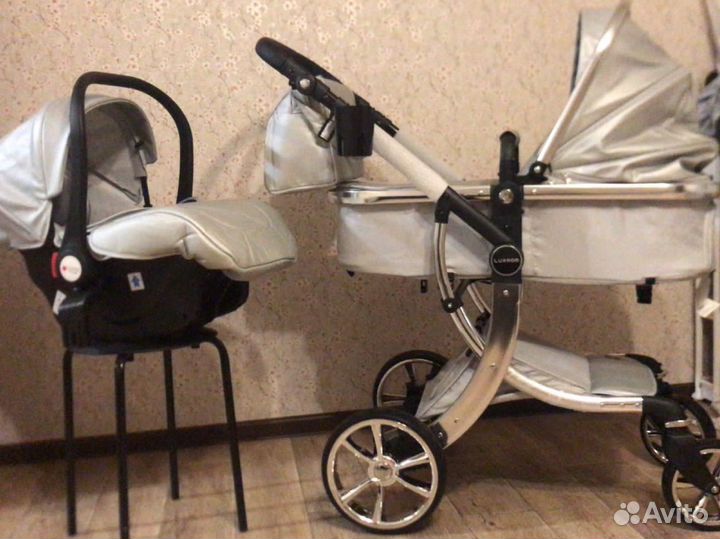 Коляска 3 в 1 экокожа