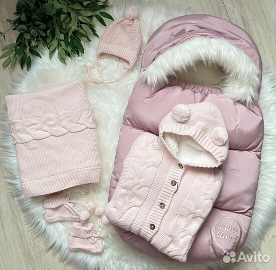 Конверт на выписку зимний для девочки новый