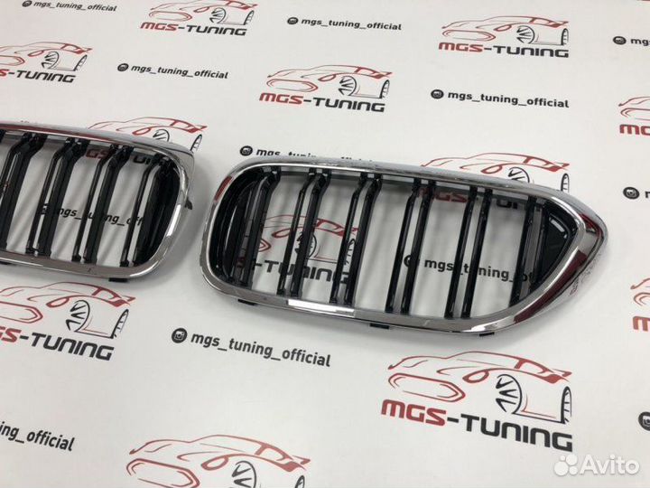Ноздри BMW 5 серии g30 в стиле М5 хром обод