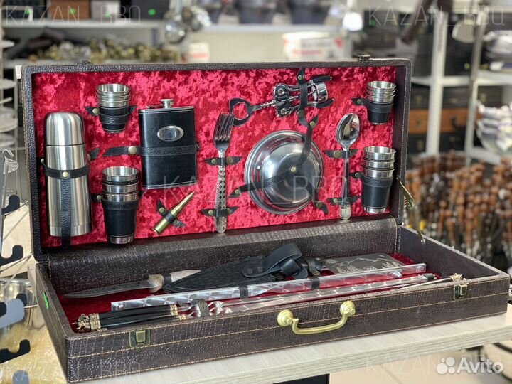 Шампуры подарочные с литьем в кейсе