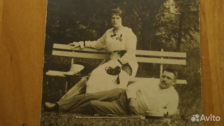 Фото до 1917 ри Мужчина с женщиной на природе, кр