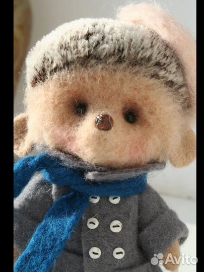 Валянная игрушка. Ёжик. Шерсть