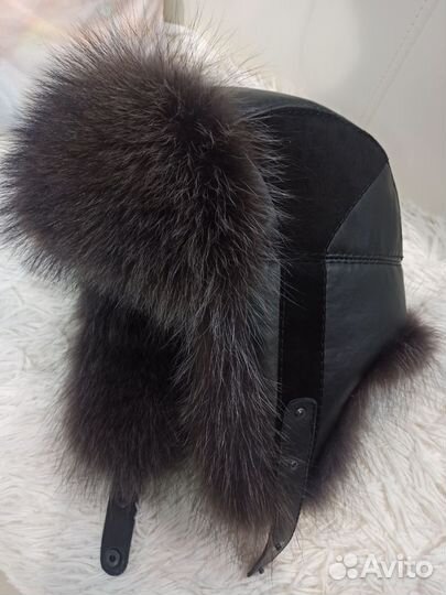 Мужская ушанка из натурального меха