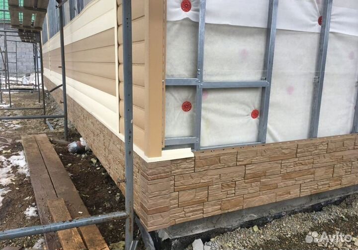 Фасадные работы Сайдинг монтаж утепление фасада